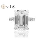 15.79 Carat Emerald Diamond Ring | 18K White Gold | Grand Palais Radiance - Image 4