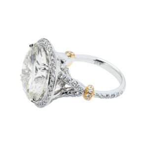 15.87 Carat Round Brilliant Diamond Ring | Brilliant White | 18K White Gold