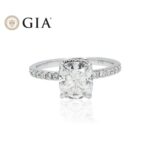 2.43 Carat Cushion Diamond Ring | Brilliant White | 18K White Gold | Effortless Elegance - Image 8