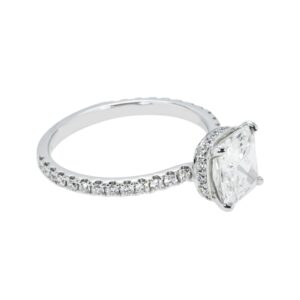 2.62 Carat Cushion Diamond Ring | Brilliant White | 18K White Gold | Everyday Royalty
