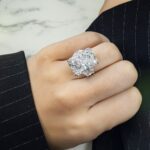 22.35 Carat Radiant Diamond Ring | Brilliant White | 18K White Gold - Image 4