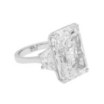 22.35 Carat Radiant Diamond Ring | Brilliant White | 18K White Gold