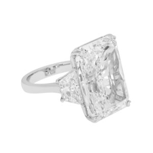 22.35 Carat Radiant Diamond Ring | Brilliant White | 18K White Gold