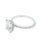 3.55 Carat Cushion Diamond Ring | Brilliant White | 18K White Gold | Quiet Power - Image 3