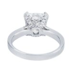 3.5 Carat Cushion Diamond Ring | Brilliant White | 18K White Gold | Quiet Power - Image 2