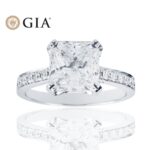 3.5 Carat Cushion Diamond Ring | Brilliant White | 18K White Gold | Quiet Power - Image 5