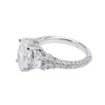 3.4 Carat Oval Diamond Ring | Brilliant White | 18K White Gold | Everyday Royalty - Image 2