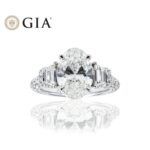 3.4 Carat Oval Diamond Ring | Brilliant White | 18K White Gold | Everyday Royalty - Image 6