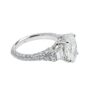3.4 Carat Oval Diamond Ring | Brilliant White | 18K White Gold | Everyday Royalty