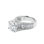 5.91 Carat Round Brilliant Diamond Ring | Brilliant White | 18K White Gold - Image 2