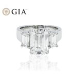 5.1 Carat Emerald Diamond Ring | 18K White Gold | Refined Grandeur - Image 6