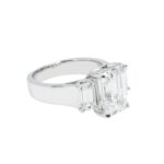 5.1 Carat Emerald Diamond Ring | 18K White Gold | Refined Grandeur