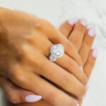 6.17 Carat Round Brilliant Diamond Ring | Brilliant White | 18K White Gold - Image 5