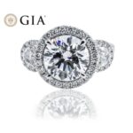 6.17 Carat Round Brilliant Diamond Ring | Brilliant White | 18K White Gold - Image 7