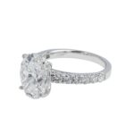 5.15 Carat Oval Diamond Ring | Brilliant White | 18K White Gold | Heirloom-Worthy Glow - Image 2