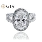 5.93 Carat Oval Diamond Ring | Brilliant White | 18K White Gold | Refined Grandeur - Image 5