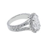 5.93 Carat Oval Diamond Ring | Brilliant White | 18K White Gold | Refined Grandeur