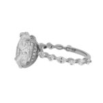 5 Carat Oval Diamond Ring | Brilliant White | 18K White Gold | Timeless Brilliance - Image 2