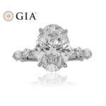5 Carat Oval Diamond Ring | Brilliant White | 18K White Gold | Timeless Brilliance - Image 6