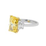 5.03 Carat Radiant Statement | Fancy Yellow | 18K White Gold | Colour-Collector’s Treasure - Image 2