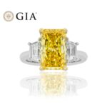 5.03 Carat Radiant Statement | Fancy Yellow | 18K White Gold | Colour-Collector’s Treasure - Image 7