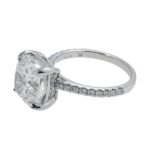 5.41 Carat Cushion Diamond Ring | Brilliant White | 18K White Gold | Heirloom-Worthy Glow - Image 3
