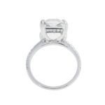 5.41 Carat Cushion Diamond Ring | Brilliant White | 18K White Gold | Heirloom-Worthy Glow - Image 4