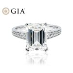 5.51 Carat Emerald Diamond Ring | 18K White Gold | Signature Sophistication - Image 7