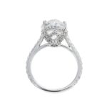 5.77 Carat Oval Diamond Ring | Brilliant White | 18K White Gold | Radiant Elegance - Image 3