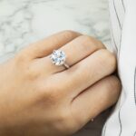 5.54 Carat Round Brilliant Diamond Ring | Brilliant White | 18K White Gold - Image 4