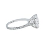 5.54 Carat Round Brilliant Diamond Ring | Brilliant White | 18K White Gold
