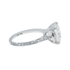 5.54 Carat Round Brilliant Diamond Ring | Brilliant White | 18K White Gold
