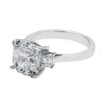 5.42 Carat Asscher Diamond Ring | Brilliant White | 18K White Gold - Image 2