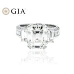 7.09 Carat Emerald Diamond Ring | 18K White Gold | Timeless Brilliance - Image 7