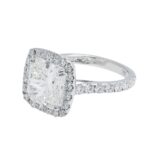 6.89 Carat Radiant Diamond Ring | Brilliant White | 18K White Gold - Image 2