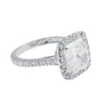 6.89 Carat Radiant Diamond Ring | Brilliant White | 18K White Gold