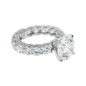 11.18 Carat Round Brilliant Diamond Ring | Brilliant White | 18K White Gold