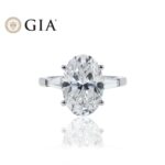 6.02 Carat Oval Diamond Ring | Brilliant White | 18K White Gold | Timeless Brilliance - Image 6