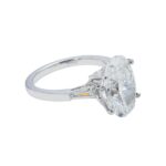 6.02 Carat Oval Diamond Ring | Brilliant White | 18K White Gold | Timeless Brilliance