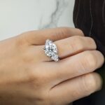 7.47 Carat Round Brilliant Diamond Ring | Brilliant White | 18K White Gold - Image 4