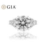 7.47 Carat Round Brilliant Diamond Ring | Brilliant White | 18K White Gold - Image 6