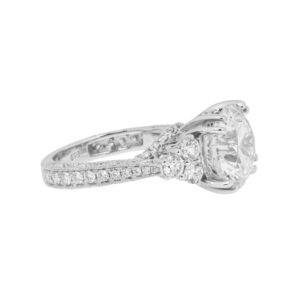 7.47 Carat Round Brilliant Diamond Ring | Brilliant White | 18K White Gold