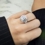 17.88 Carat Emerald Diamond Ring | 18K White Gold | Unparalleled Brilliance - Image 4