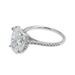 5.42 Carat Oval Diamond Ring | Brilliant White | 18K White Gold | Signature Sophistication - Image 2