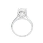 5.42 Carat Oval Diamond Ring | Brilliant White | 18K White Gold | Signature Sophistication - Image 3