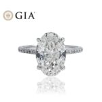 5.42 Carat Oval Diamond Ring | Brilliant White | 18K White Gold | Signature Sophistication - Image 6