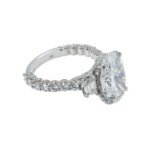 7.44 Carat Oval Diamond Ring | Brilliant White | 18K White Gold | Heirloom-Worthy Glow