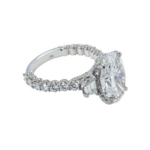 7.44 Carat Oval Diamond Ring | Brilliant White | 18K White Gold | Heirloom-Worthy Glow