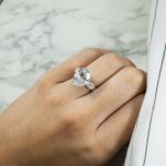 9.61 Carat Oval Diamond Ring | Brilliant White | 18K White Gold | Timeless Brilliance - Image 4