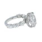 9.61 Carat Oval Diamond Ring | Brilliant White | 18K White Gold | Timeless Brilliance